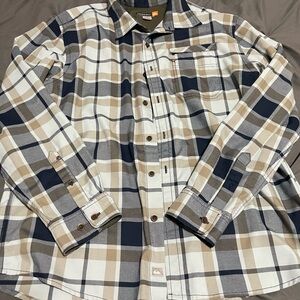 Quiksilver Plaid Button-Up Shirt EUC